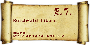 Reichfeld Tiborc névjegykártya